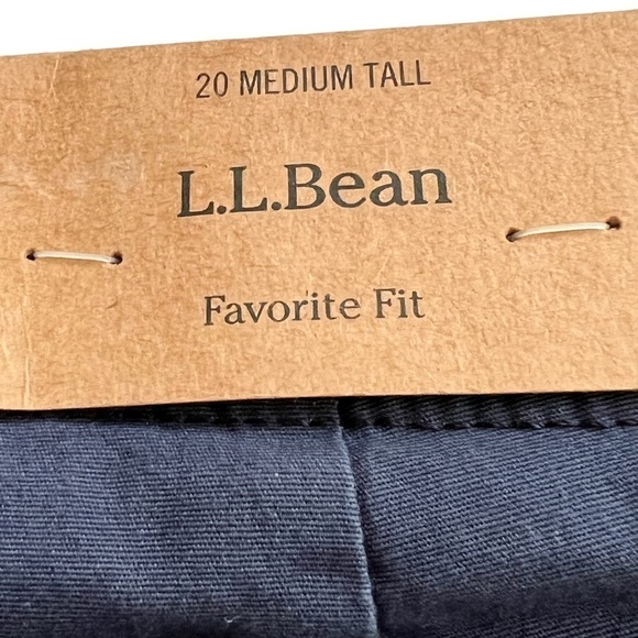NWT L.L. Bean Stretch Canvas Cargo Flannel Lined Pants Navy Women's 20MT - Picture 14 of 16